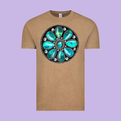 Turquoise Gemstone Vintage Tee Designed By Jahusdesignshop
