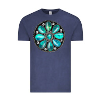 Vintage Denim turquoise gemstone Vintage Tee - JahusDesignShop