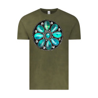 Vintage Olive turquoise gemstone Vintage Tee - JahusDesignShop