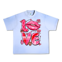 Grape Ice love with lips Urban Heavy Tee - LillyAllenDesigns