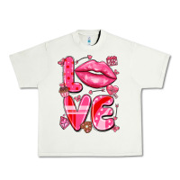 Pistachio love with lips Urban Heavy Tee - LillyAllenDesigns