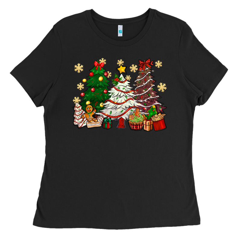 Cake Christmas Trees Ladies Tee by NancyCooperArtShop | Teevron