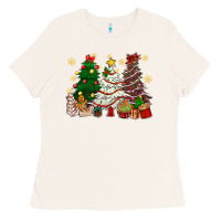 Bone Cake Christmas trees Ladies Tee - NancyCooperArtShop