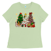 Matcha Cake Christmas trees Ladies Tee - NancyCooperArtShop