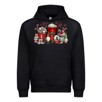 Black Christmas Coffee Drink Urban Hoodie - CowhideDigitalArt