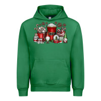 Emerald Christmas Coffee Drink Urban Hoodie - CowhideDigitalArt
