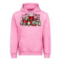 Fuchsia Pink Christmas Coffee Drink Urban Hoodie - CowhideDigitalArt