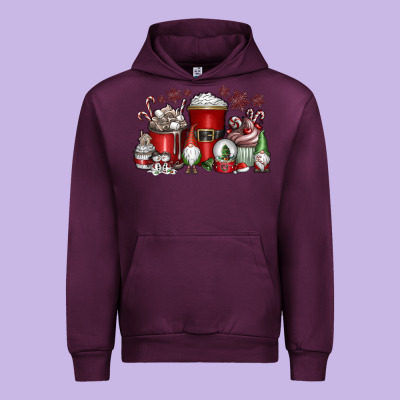 Christmas Coffee Drink Urban Hoodie Designed By Cowhidedigitalart