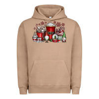 Pigment Burro Christmas Coffee Drink Urban Hoodie - CowhideDigitalArt