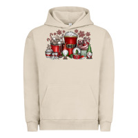 Pigment French Oak Christmas Coffee Drink Urban Hoodie - CowhideDigitalArt