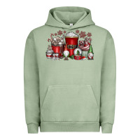 Pigment Oil Green Christmas Coffee Drink Urban Hoodie - CowhideDigitalArt