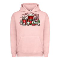 Pigment Salmon Christmas Coffee Drink Urban Hoodie - CowhideDigitalArt