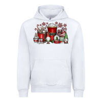 White Christmas Coffee Drink Urban Hoodie - CowhideDigitalArt