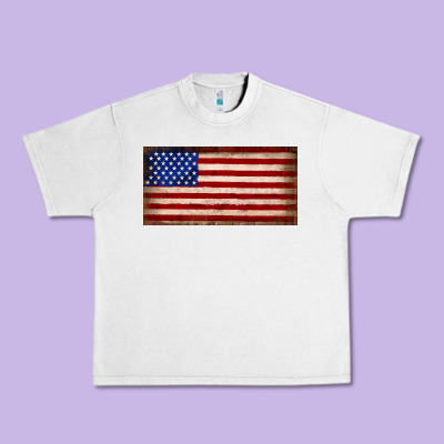 American Flag Urban Heavy Tee Designed By Jahusdesignshop
