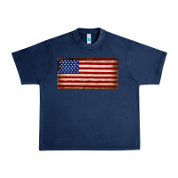 Navy American flag Urban Heavy Tee - JahusDesignShop