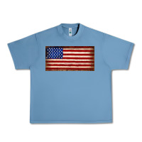 Pebble Blue American flag Urban Heavy Tee - JahusDesignShop