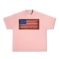 Salmon American flag Urban Heavy Tee - JahusDesignShop