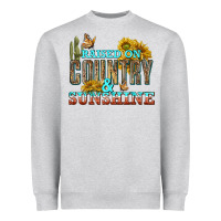 Raised On Country And Sunshine Heavyweight Sweatshirt | Teevron