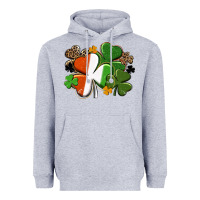 Heather Grey Irish flag shamrock St. Patricks Day Heavyweight Hoodie - FaDigitalArtStudio