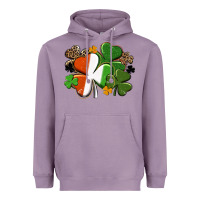 Lavender Irish flag shamrock St. Patricks Day Heavyweight Hoodie - FaDigitalArtStudio