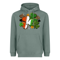 Sage Irish flag shamrock St. Patricks Day Heavyweight Hoodie - FaDigitalArtStudio