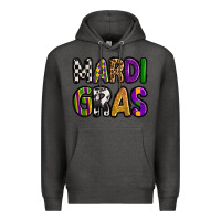 Charcoal Heather mardi gras copy Premium Hoodie - OliviaCreatesArt