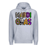 Heather Grey mardi gras copy Premium Hoodie - OliviaCreatesArt