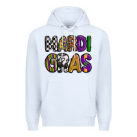 White mardi gras copy Premium Hoodie - OliviaCreatesArt