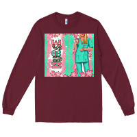 Burgundy nurse  blonde woman Long Sleeve Tee - RanaPortraitStore