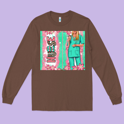 Nurse  Blonde Woman Long Sleeve Tee Designed By Ranaportraitstore