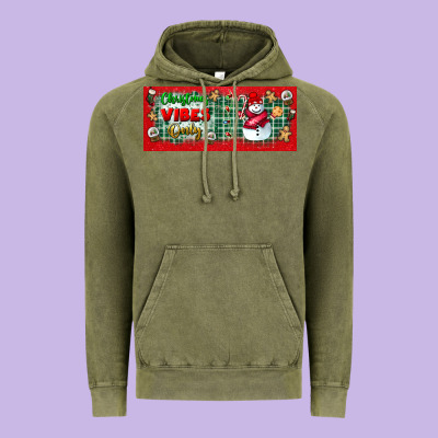 Christmas Vibes Only Vintage Hoodie Designed By Bundleandbundleshop