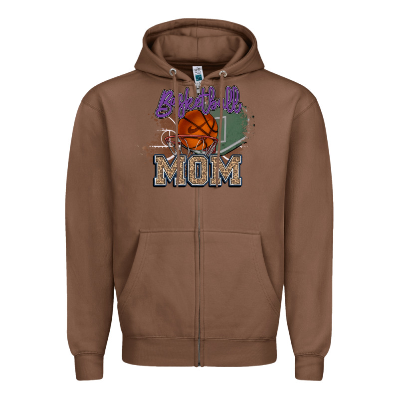 Basketball Mom Zipper Hoodie by HowdyJamesFarm | Teevron