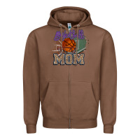 Chestnut Basketball Mom Zipper Hoodie - HowdyJamesFarm