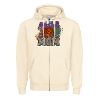 Sandshell Basketball Mom Zipper Hoodie - HowdyJamesFarm