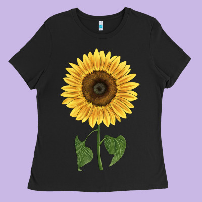 Giganteus Sunflower Ladies Tee Designed By Lillyallendesigns