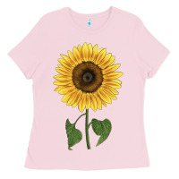 Bubblegum Pink giganteus sunflower Ladies Tee - LillyAllenDesigns