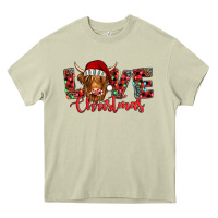 Mossy love christmas highland cow and turquoise gemstone Heavy Core Tee - Jasminsmagicworld