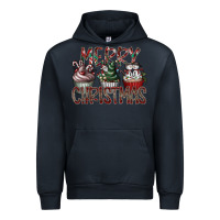 Navy Merry Christmas Urban Hoodie - CowhideDigitalArt