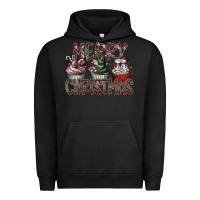 Pigment Black Merry Christmas Urban Hoodie - CowhideDigitalArt