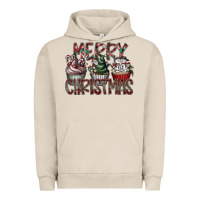 Pigment French Oak Merry Christmas Urban Hoodie - CowhideDigitalArt