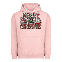 Pigment Salmon Merry Christmas Urban Hoodie - CowhideDigitalArt