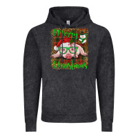 Vintage Black merry christmas baby pig Vintage Hoodie - RanaPortraitStore