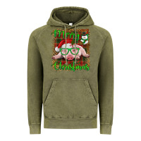 Vintage Olive merry christmas baby pig Vintage Hoodie - RanaPortraitStore