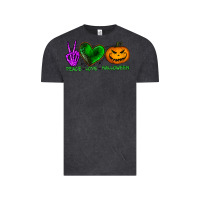 Vintage Black peace love halloween Vintage Tee - BundleAndBundleShop