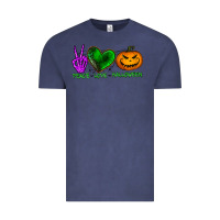 Vintage Denim peace love halloween Vintage Tee - BundleAndBundleShop