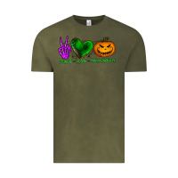 Vintage Olive peace love halloween Vintage Tee - BundleAndBundleShop