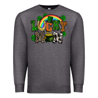 Charcoal Heather lucky mom St. Patricks Day Premium Sweatshirt - FaDigitalArtStudio
