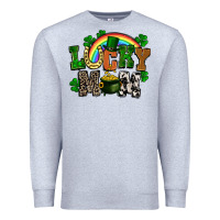 Heather Grey lucky mom St. Patricks Day Premium Sweatshirt - FaDigitalArtStudio