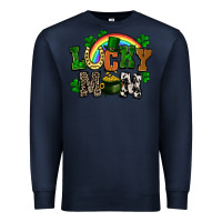 Navy lucky mom St. Patricks Day Premium Sweatshirt - FaDigitalArtStudio