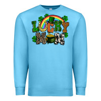 Ocean Blue lucky mom St. Patricks Day Premium Sweatshirt - FaDigitalArtStudio